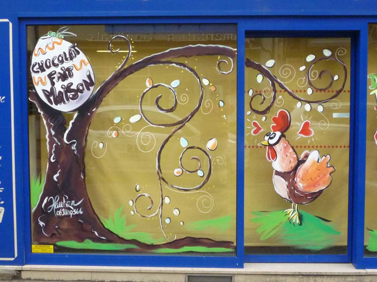 Dessin Vitrine Paques