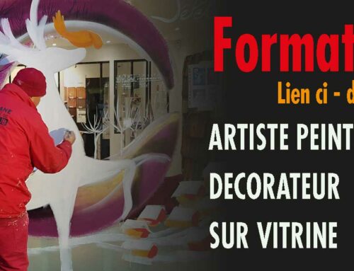 Formation artiste peintre sur vitrine 2023