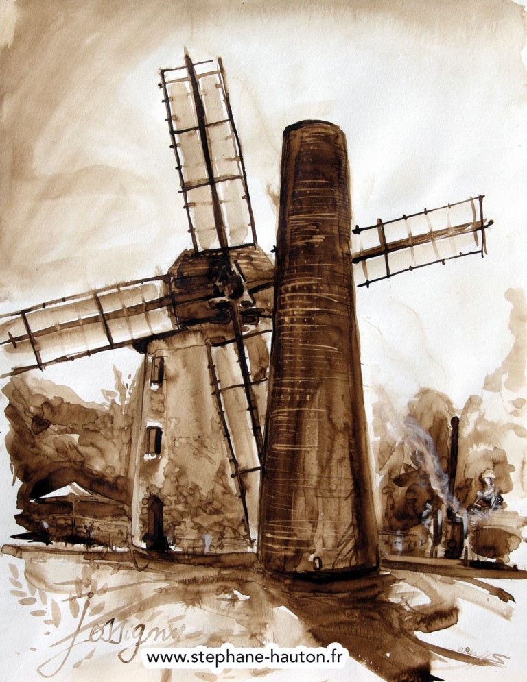 Lavis aquarelle au brou de noix Hauton Peinture — free download